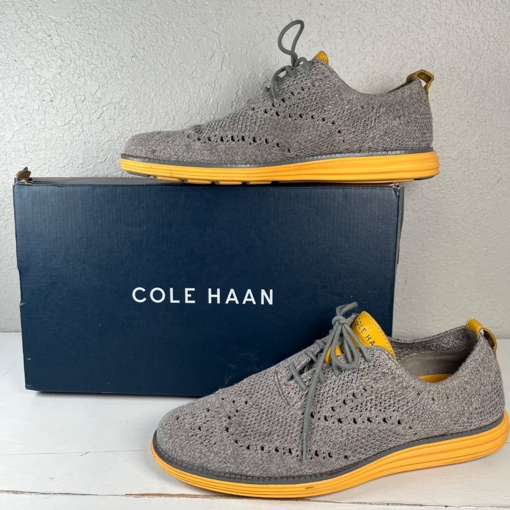 Cole Haan Original Grand Stitchlite Grey Yellow sedona men's shoes 9.5 M  C31068